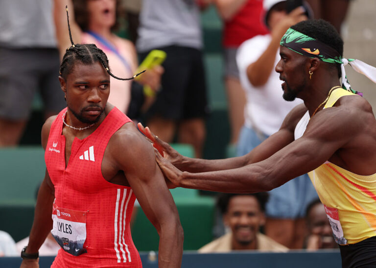 Noah Lyles Shoved By Kenny Bednarek After 200m US Championships Final
