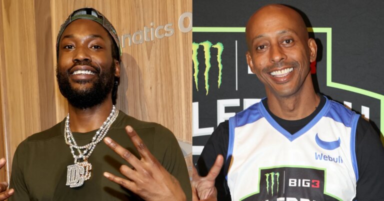 Meek Mill Gifts Gillie Da Kid Iced-Out Chain Of His Late Son YNG Cheese
