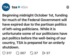 Government Agencies Blame ‘Radical Left’ For Shutdown