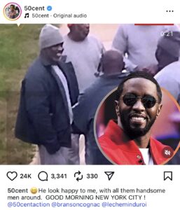 50 Cent Mercilessly Mocks Diddy Over Prison Photos: “He Look Happy To Me”