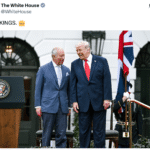 White House Posts ‘TWO KINGS’ Caption On Photo Of Trump And King Charles III