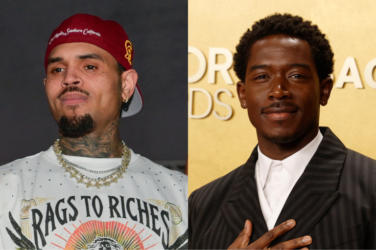 Desert Zaddies! Fans Go WILD After Chris Brown & Damson Idris Pop Out Together At Coachella (VIDEO)