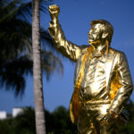 MAGA Ministry: Gold Statue Of Trump Debuts At Doral Miami Golf Course As Black Pastor Calls Moment ‘One Of The Greatest Honors’ Of His Life