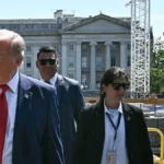 ‘Don’t Look at My Waist’: Trump’s Ballroom Showcase Unravels as Chaos Breaks Out Around Him — Cameras Catch Him Desperately Trying to Hide His Stomach