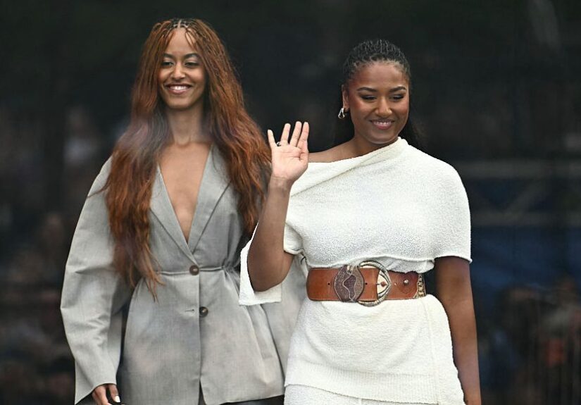 Forever First Daughters Malia & Sasha Obama Reunite With Parents For Rare Public Appearance At Star-Studded Obama Presidential Center Opening