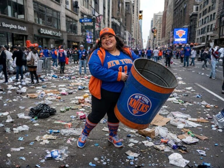 JPMorgan Executive Fired After Viral Knicks Parade Trash Can Theft JPMorgan Executive Fired After Viral Knicks Parade Trash Can Theft