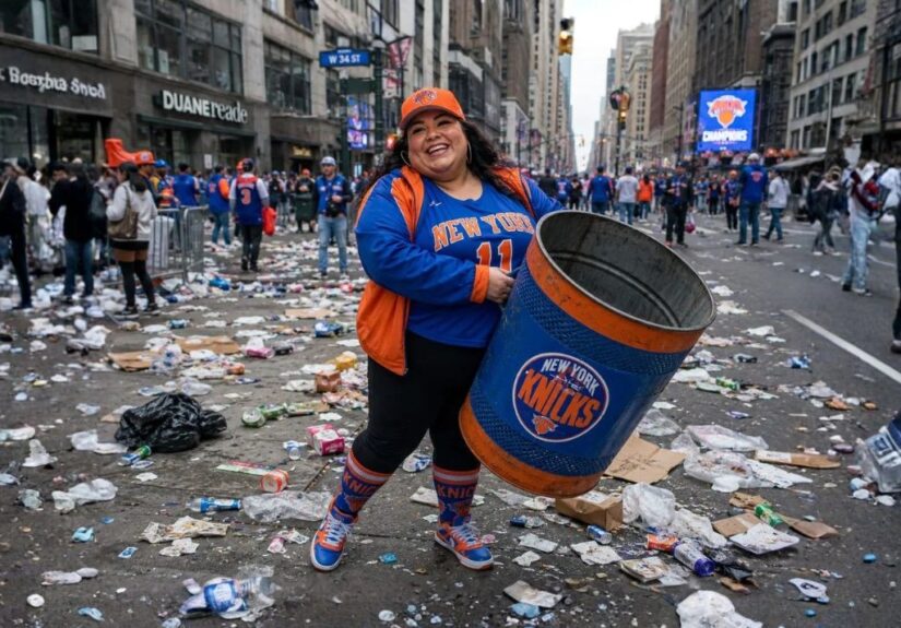 JPMorgan Executive Fired After Viral Knicks Parade Trash Can Theft JPMorgan Executive Fired After Viral Knicks Parade Trash Can Theft