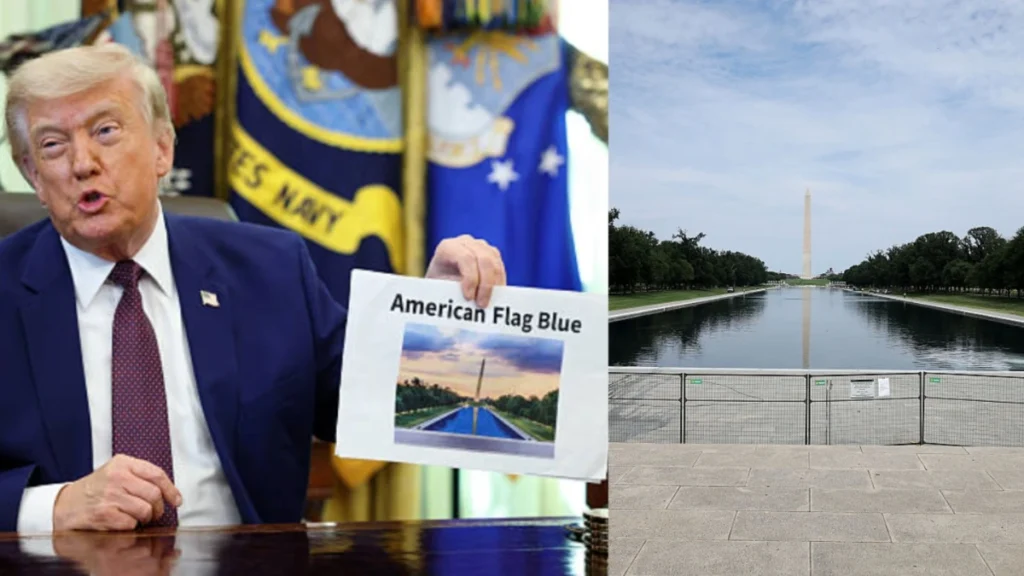 ‘Pure Insanity!’: Trump Explodes in Rant Over Reflecting Pool Vandalism — But His Bizarre Claims of a Mystery Message Has Critics Utterly Confused ‘Pure Insanity!’: Trump Explodes in Rant Over Reflecting Pool Vandalism — But His Bizarre Claims of a Mystery Message Has Critics Utterly Confused
