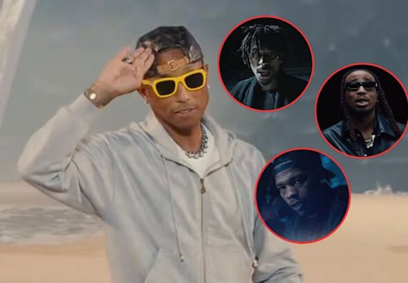 Pharrell Debuts New YoungBoy, Quavo & Lil Baby Songs at LV Show